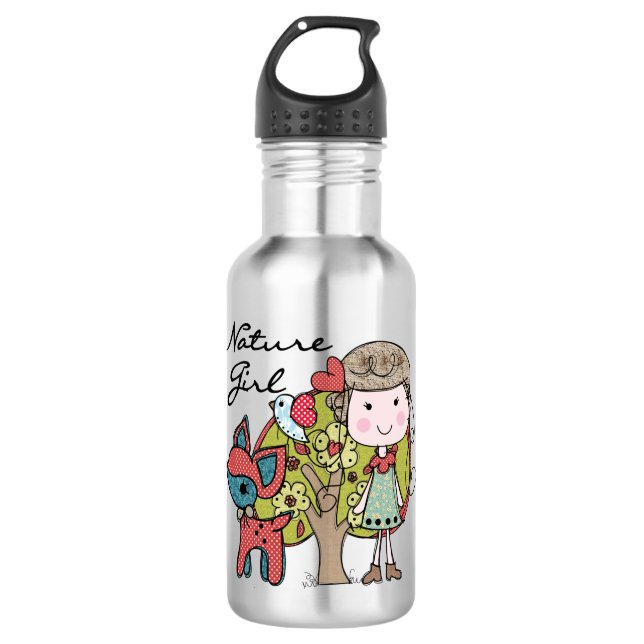 Natur-Mädchen Trinkflasche (Vorderseite)