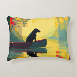 Natur-Minimalist Black Labrador Kanu Dekokissen