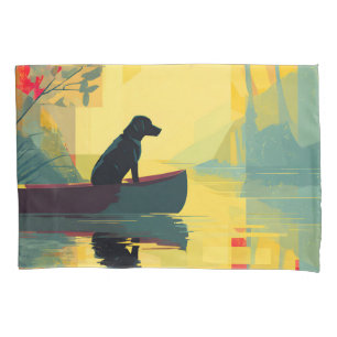 Natur-Minimalist Black Labrador Kanu Kissenbezug