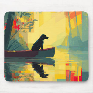 Natur Minimalist Black Labrador Kanu Mousepad