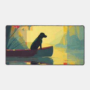 Natur Minimalist Black Labrador Kanu Schreibtischunterlage