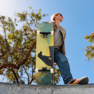 Natur Minimalist Black Labrador Kanu Skateboard