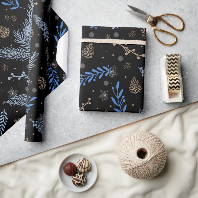 Natur Modernes botanisches Weihnachtsgeschenk Geschenkpapier (Basteln)