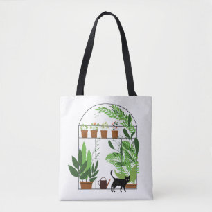 Natur Muster, Gewächshaus, Gartenarbeit. Zaun, Flu Tasche