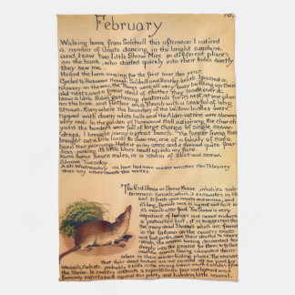 Natur Notizen Februar von Edith Holden Küchenhandt Geschirrtuch
