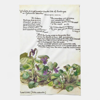 Natur Notizen, Veilchen von Edith Holden Teetuch Geschirrtuch