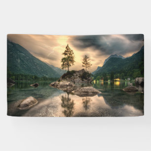 Natur-Reisen - Wasser-Gebirgslandschaft Banner