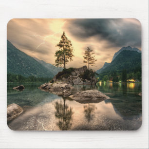 Natur-Reisen - Wasser-Gebirgslandschaft Mousepad