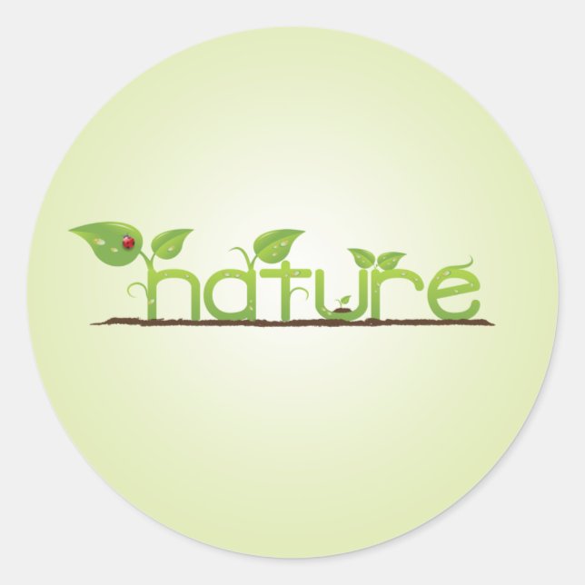 Natur Runder Aufkleber (Vorderseite)