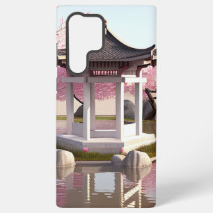 Natur Schöne Landschaft Sakura Kirchen Blossom Gar Samsung Galaxy Hülle