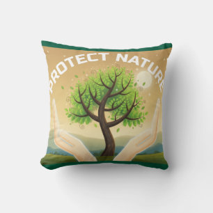 Natur schützen - Mystischer Baum des Lebensdesigns Kissen