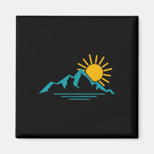 Natur Sonnenaufgang Berge Wandern Camping Camper Magnet