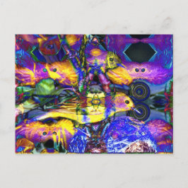 Natur-Spiegelungen II - Violett- und Goldvögel Postkarte