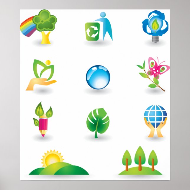 Natur-Symbole Poster (Vorne)