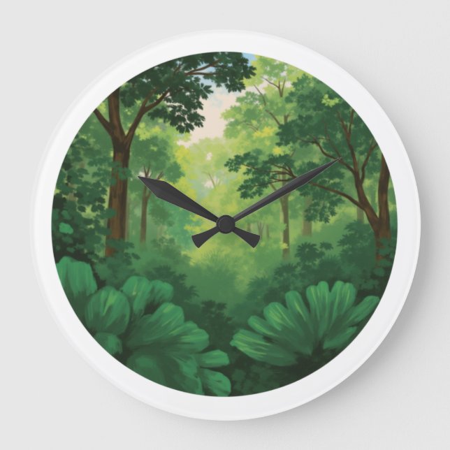 Natur-Uhr Große Wanduhr (Vorderseite)