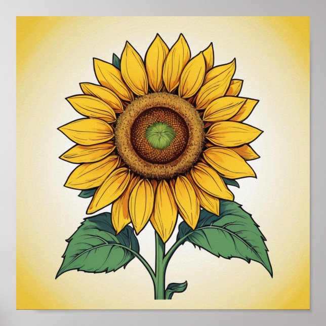 Natur und Blumenwall Kunst, Seren Botanischer Schr Poster (Vorne)