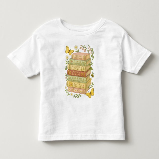 Natur und Botanischer Stapel buchen Kleinkind T-shirt (Vorderseite)