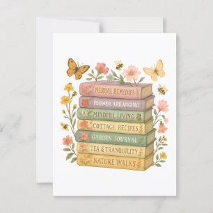 Natur und Botanischer Stapel buchen Postkarte