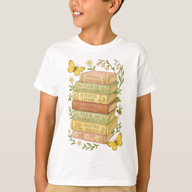Natur und Botanischer Stapel buchen T-Shirt (Vorderseite)