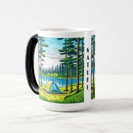 Natur und Camping Kunst Verwandlungstasse