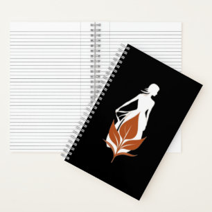 Natur und Frau Silhouette Elegante feminine Kunst Notizbuch
