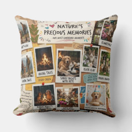 Natur- und Haustier-Memory-Collage-Design Kissen
