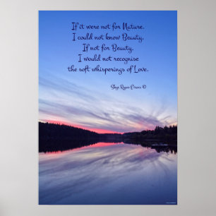 Natur- und SchönheitGedicht am Sonnenuntergang übe Poster