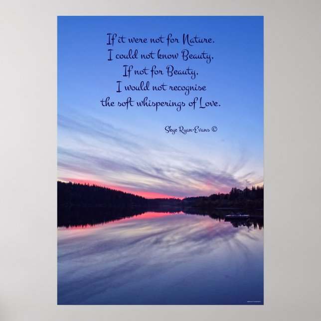 Natur- und SchönheitGedicht am Sonnenuntergang übe Poster (Vorne)
