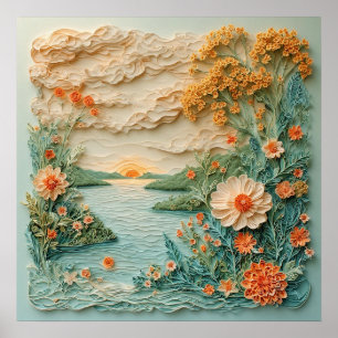 Natur-Wandkunst für friedliche Wohnraumdekoration Poster