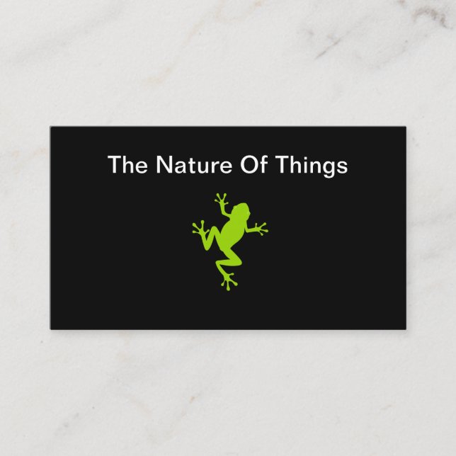 Natur Wildlife Frog Tierthema Visitenkarte (Vorderseite)
