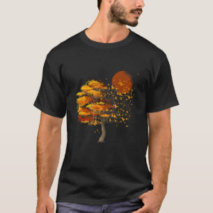 Natur Wildnis Vollmond Baumschlocke Vogelflossen v T-Shirt
