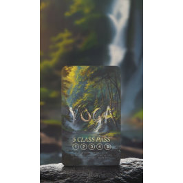 Natur YOGA Versteckter Text Reiki Master 5 Klassen Treuekarte
