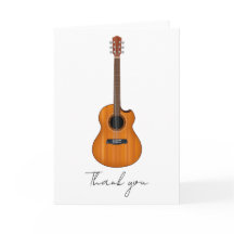 Natural Acoustic Gitarre geklappt Danke Karte