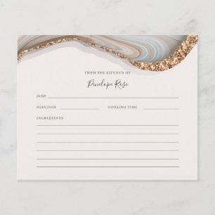 Natural Agate Stone Name Rezept Card