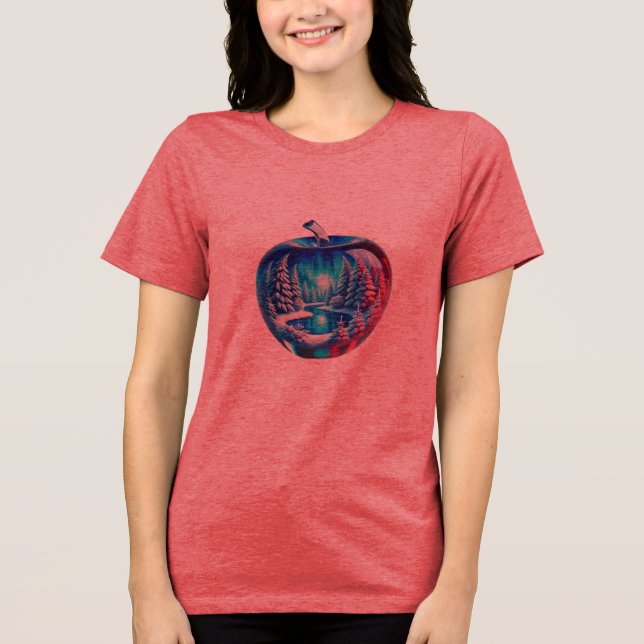 Natural Apple Design Mark Tri-Blend Shirt (Vorderseite)