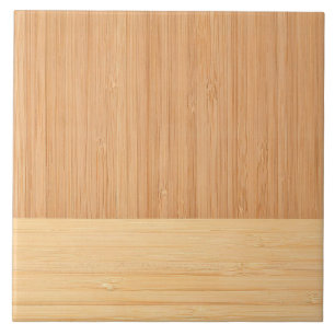 Natural Bamboo Border Wood Grain Look Fliese