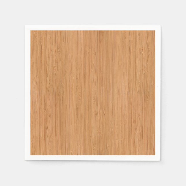 Natural Bamboo Wood Grain Look Serviette (Vorderseite)