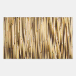 Natural Bamboo Zen Background Customized Template Rechteckiger Aufkleber