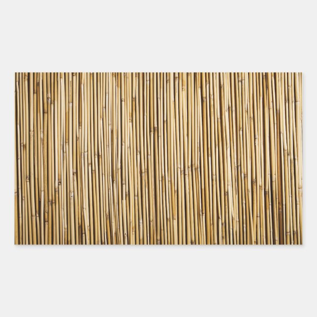 Natural Bamboo Zen Background Customized Template Rechteckiger Aufkleber (Vorderseite)