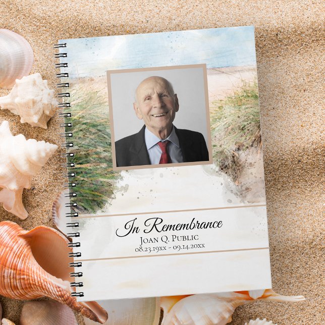 Natural Beach Funerary Memorial Guest Book Notizblock (Von Creator hochgeladen)