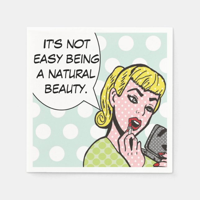 Natural Beauty Comic Book Napkins Serviette (Vorderseite)