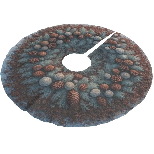 Natural Bedding Polyester Weihnachtsbaumdecke (Schrägansicht)