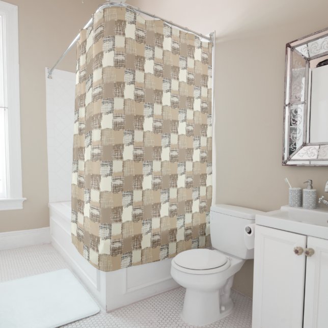 Natural Boho Shower Curtain Duschvorhang (Beispiel)