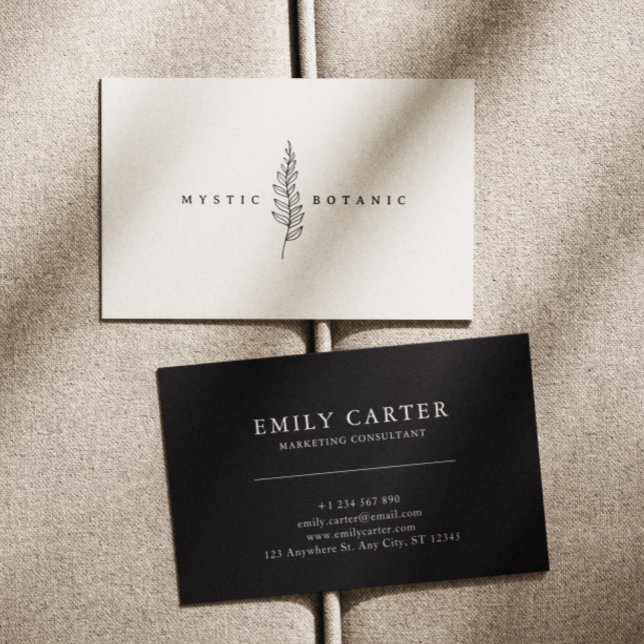 Natural Botanic Leaf Moderne Visitenkarte (Von Creator hochgeladen)