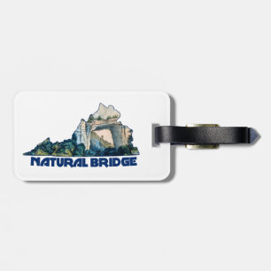 Natural Bridge Virginia State Karte Gepäckanhänger