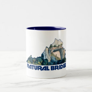 Natural Bridge Virginia State Karte Zweifarbige Tasse