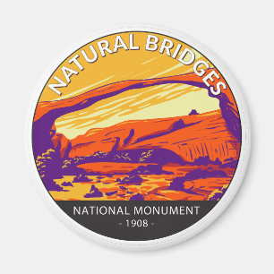 Natural Bridges National Monument Utah Circle Magnet