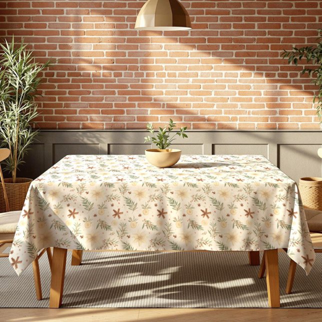 Natural Christmas Holiday – Rustic Farmhouse Decor Tischdecke (Von Creator hochgeladen)