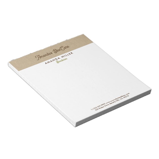 Natural Color Classic Line Texture Notizblock (angewinkelt)