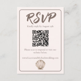 Natural Elegant Beach Seashell Enclosure Card Begleitkarte